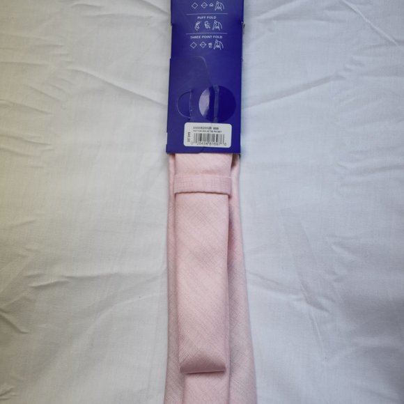 Apt. 9 NWT Mens Tie W/Pocket Square Pink/Grey - Picture 4 of 4